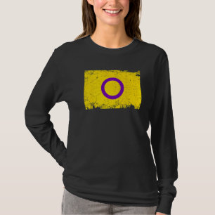 Camiseta Bandera Intersexual Retro Lgbt con problemas