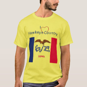 Camiseta Bandera Iowa de Hawkeyes Patriótico Unisex