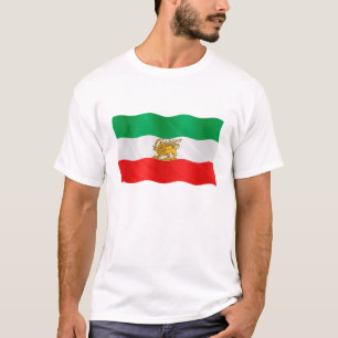 Camiseta bandera iraní del sol y el león