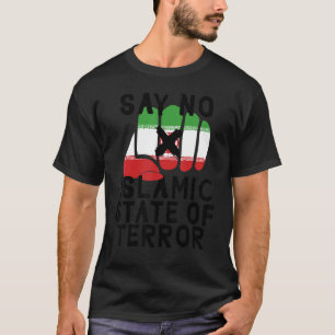 Camiseta Bandera iraní DI NO A LA REPÚBLICA ISLÁMICA Iraní