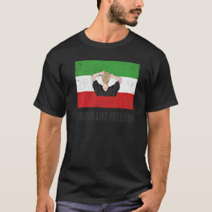 Camiseta Bandera iraní sin hijab Mujeres apoyo sin vida