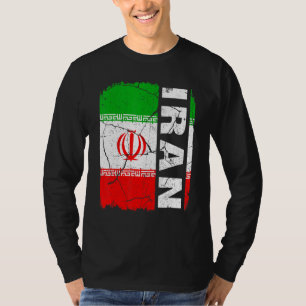 Camiseta Bandera iraní vintage Orgullo de Irán Raíces Patri