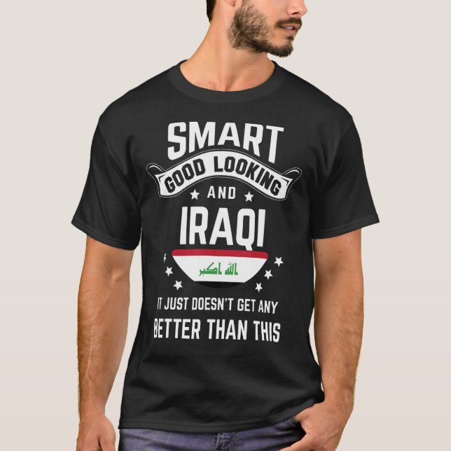 Camiseta Bandera iraquí Orgullo nativo Irak Raíces iraquíes (Anverso)