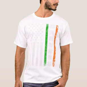 Camiseta Bandera irlandesa americana Bandera de Irlanda Día
