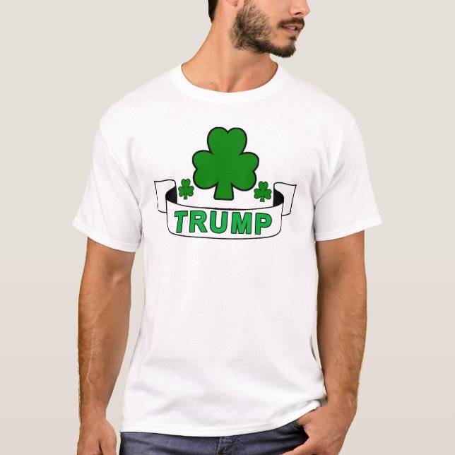 Camiseta Bandera irlandesa americana Donald Trump (Anverso)