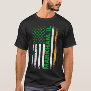 Camiseta Bandera irlandesa americana Markham, IL