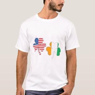 Camiseta Bandera irlandesa americana Trébol Estados Unidos