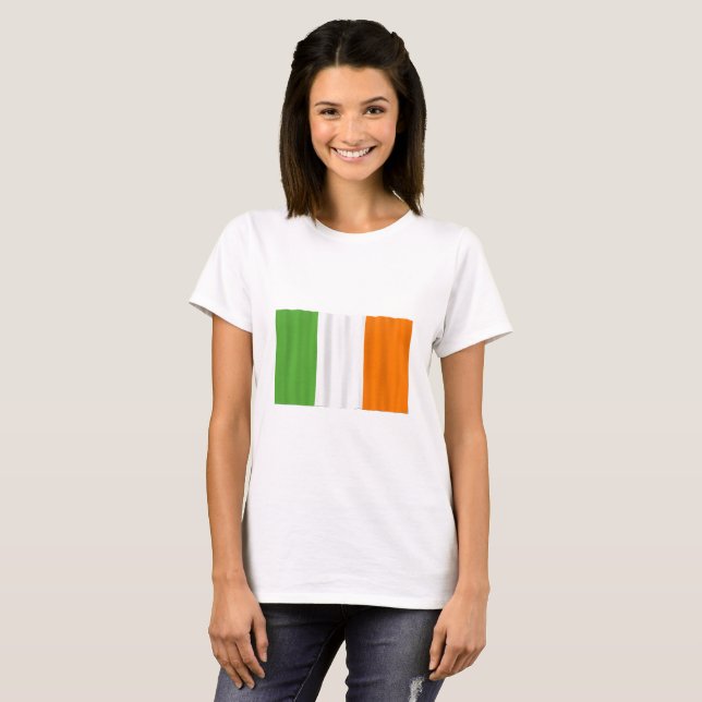 Camiseta Bandera irlandesa, camiseta! (Anverso completo)