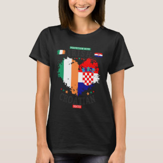 Camiseta Bandera irlandesa croata idea para mujeres & Croac