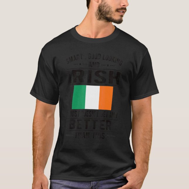 Camiseta Bandera irlandesa de buen aspecto Roots irlandeses (Anverso)