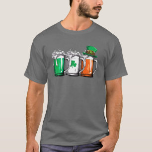 Camiseta Bandera irlandesa de cerveza St Patrick Day Beer L