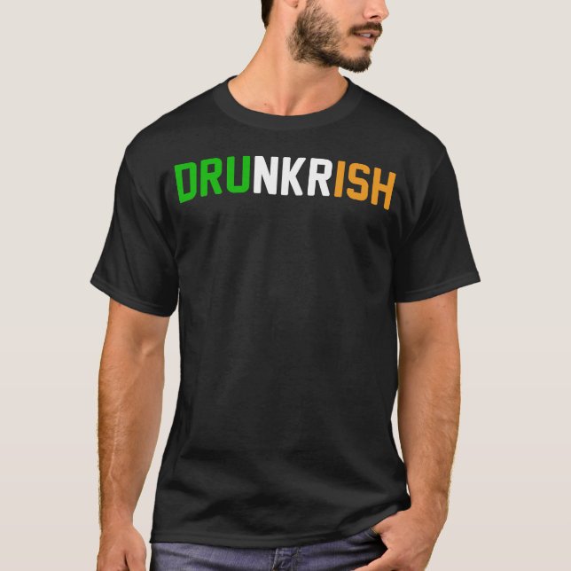 Camiseta bandera irlandesa de drunkrish (Anverso)