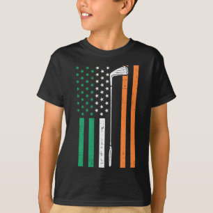 Camiseta Bandera irlandesa de EE. UU. Golf Vintage St Patri