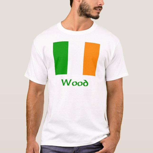 Camiseta Bandera irlandesa de madera (Anverso)