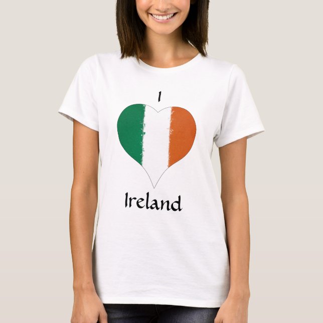 Camiseta Bandera irlandesa del corazón (Anverso)