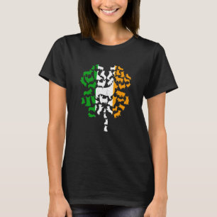 Camiseta Bandera irlandesa Día de San Patricio Corgi Trébol