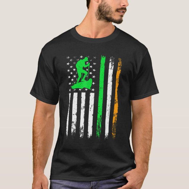 Camiseta Bandera irlandesa-estadounidense de escalada de mo (Anverso)
