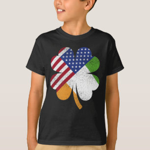 Camiseta Bandera irlandesa estadounidense Homenaje de bande