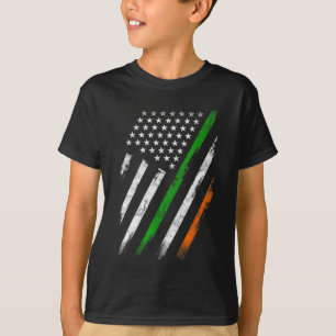 Camiseta Bandera irlandesa estadounidense Lucky St Patrick