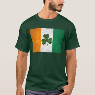 Camiseta Bandera irlandesa Lucky Shamrock