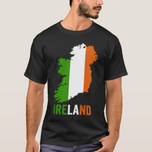 Camiseta Bandera irlandesa me encanta mapa del orgullo de I