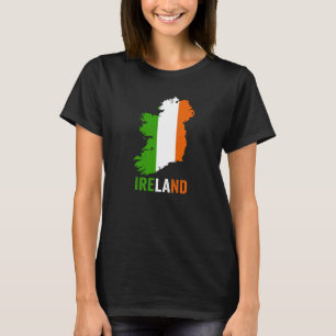 Camiseta Bandera irlandesa me encanta mapa del orgullo de I