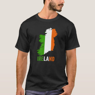 Camiseta Bandera irlandesa me encanta mapa del orgullo de I