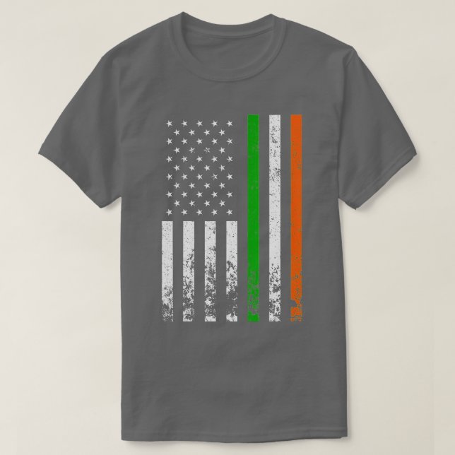 Camiseta Bandera irlandesa norteamericana Bandera irlandesa (Diseño del anverso)