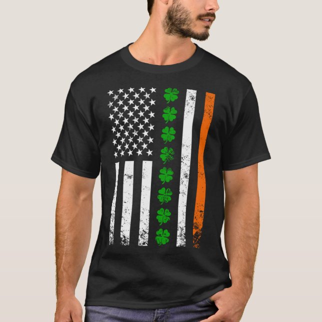 Camiseta Bandera irlandesa norteamericana Bandera irlandesa (Anverso)