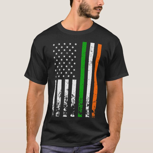 Camiseta Bandera irlandesa norteamericana Bandera irlandesa (Anverso)