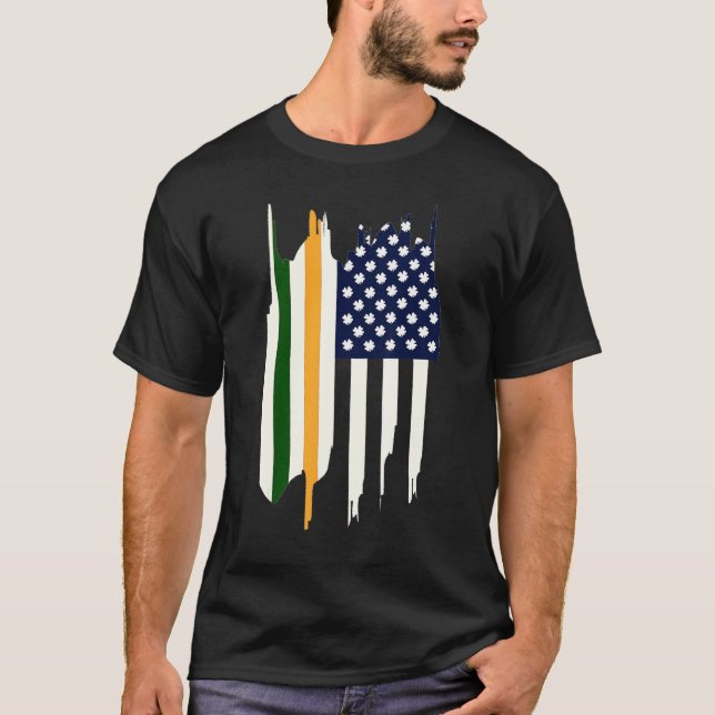 Camiseta Bandera irlandesa norteamericana Bandera irlandesa (Anverso)