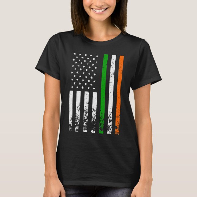 Camiseta Bandera irlandesa norteamericana Bandera irlandesa (Anverso)