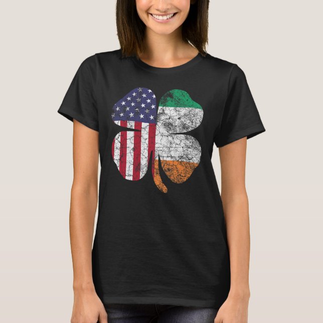 Camiseta Bandera irlandesa norteamericana Bandera irlandesa (Anverso)