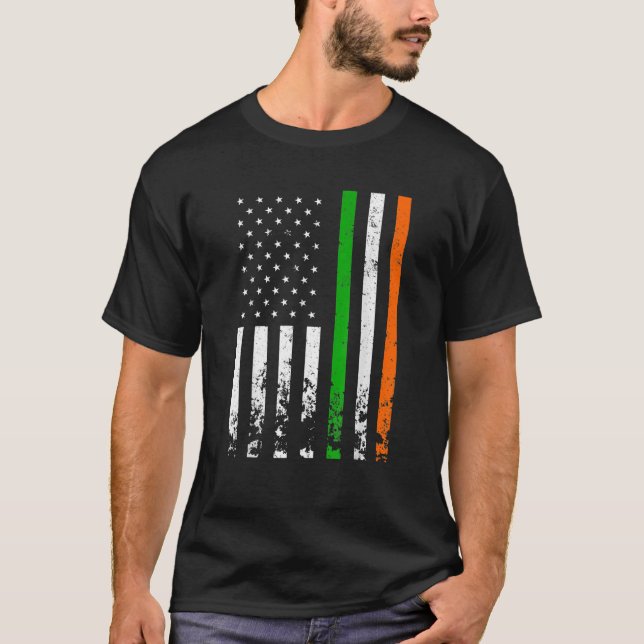 Camiseta Bandera irlandesa norteamericana Bandera irlandesa (Anverso)