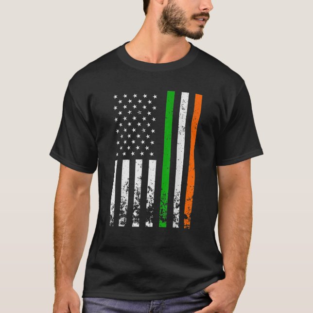 Camiseta Bandera irlandesa norteamericana bandera irlandesa (Anverso)