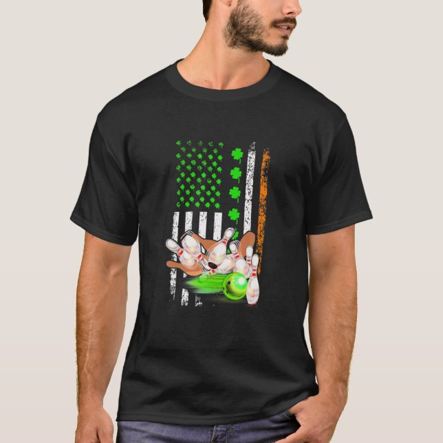 Camiseta Bandera irlandesa norteamericana Bowling Ball St.  (Anverso)