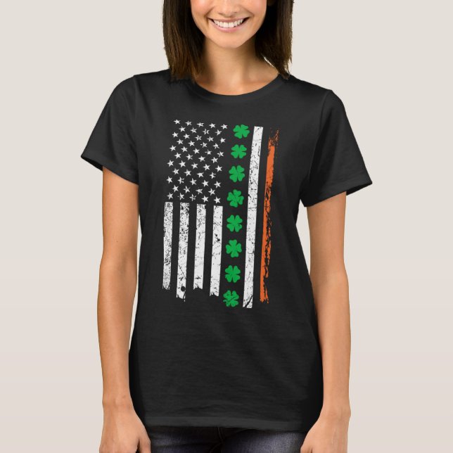 Camiseta Bandera irlandesa norteamericana de Estados Unidos (Anverso)