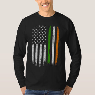 Camiseta Bandera irlandesa norteamericana en peligro
