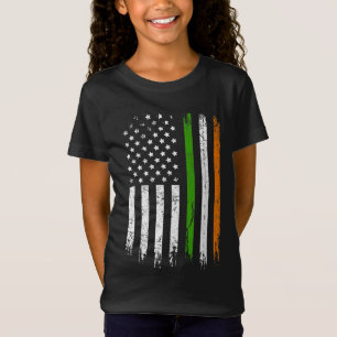 Camiseta Bandera irlandesa norteamericana en peligro