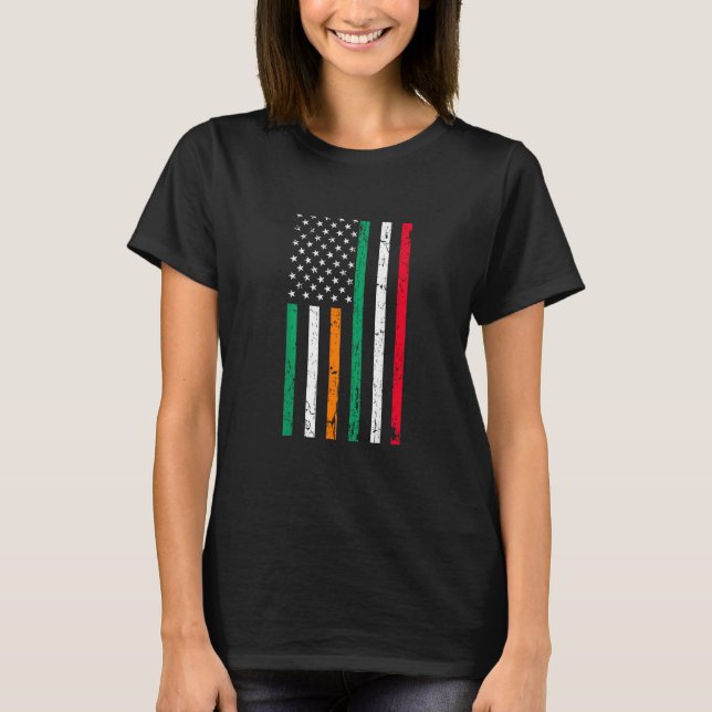 Camiseta Bandera irlandesa norteamericana Irlanda Italia ST (Anverso)