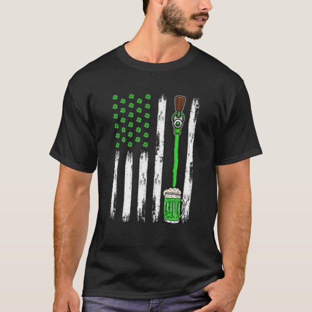 Camiseta Bandera irlandesa norteamericana Shamrock St Patri (Anverso)