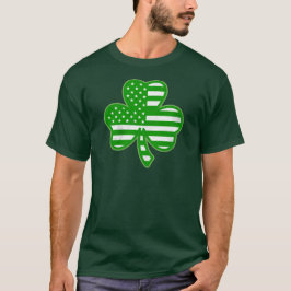 Camiseta Bandera irlandesa norteamericana Shamrock St Patro