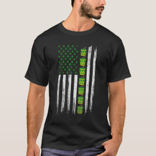 Camiseta Bandera irlandesa norteamericana tamborea San Patr