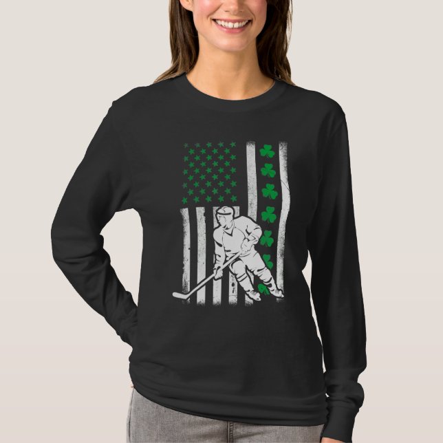 Camiseta Bandera irlandesa norteamericana tuvo suerte de ho (Anverso)
