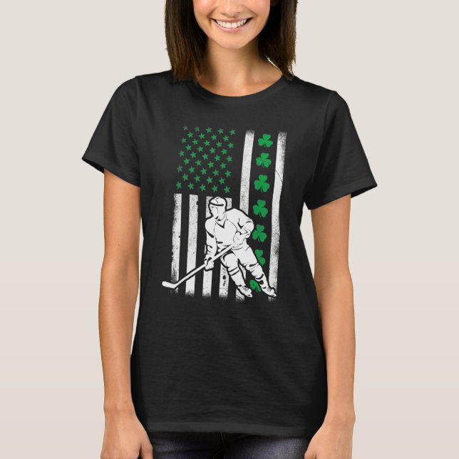 Camiseta Bandera irlandesa norteamericana tuvo suerte de ho (Anverso)