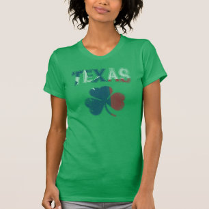 Camiseta Bandera irlandesa pura y pura del Shamrock de Texa