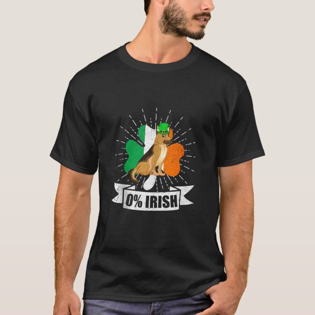 Camiseta Bandera irlandesa San Patricio Día Shamrock German (Anverso)