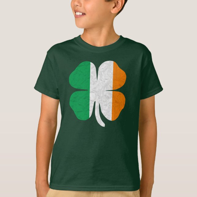 Camiseta Bandera irlandesa Shamrock (Anverso)