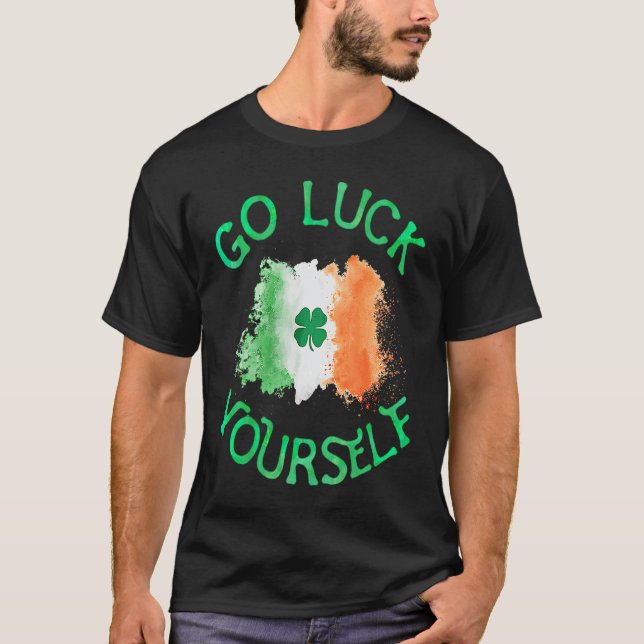 Camiseta Bandera irlandesa Shamrock Funny StPatri (Anverso)