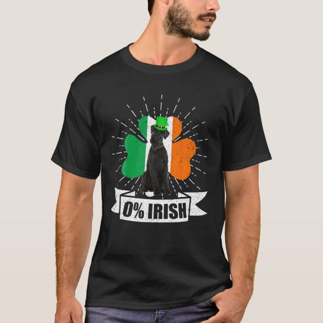 Camiseta Bandera irlandesa Shamrock gigante Schnauzer Dog S (Anverso)